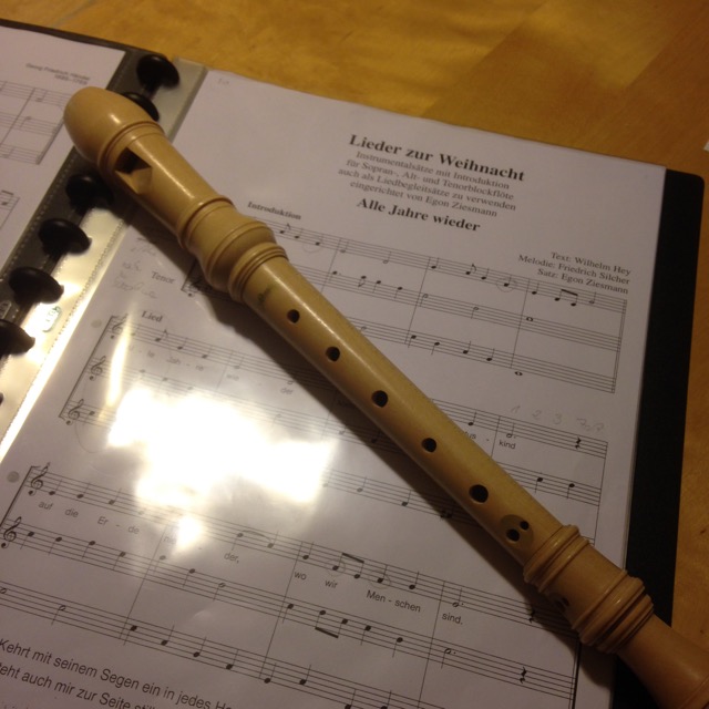 Christmas songs on the recorder